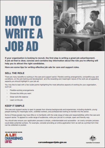 Cover of How to write a job ad