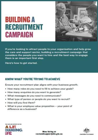 Building a recruitment campaign cover